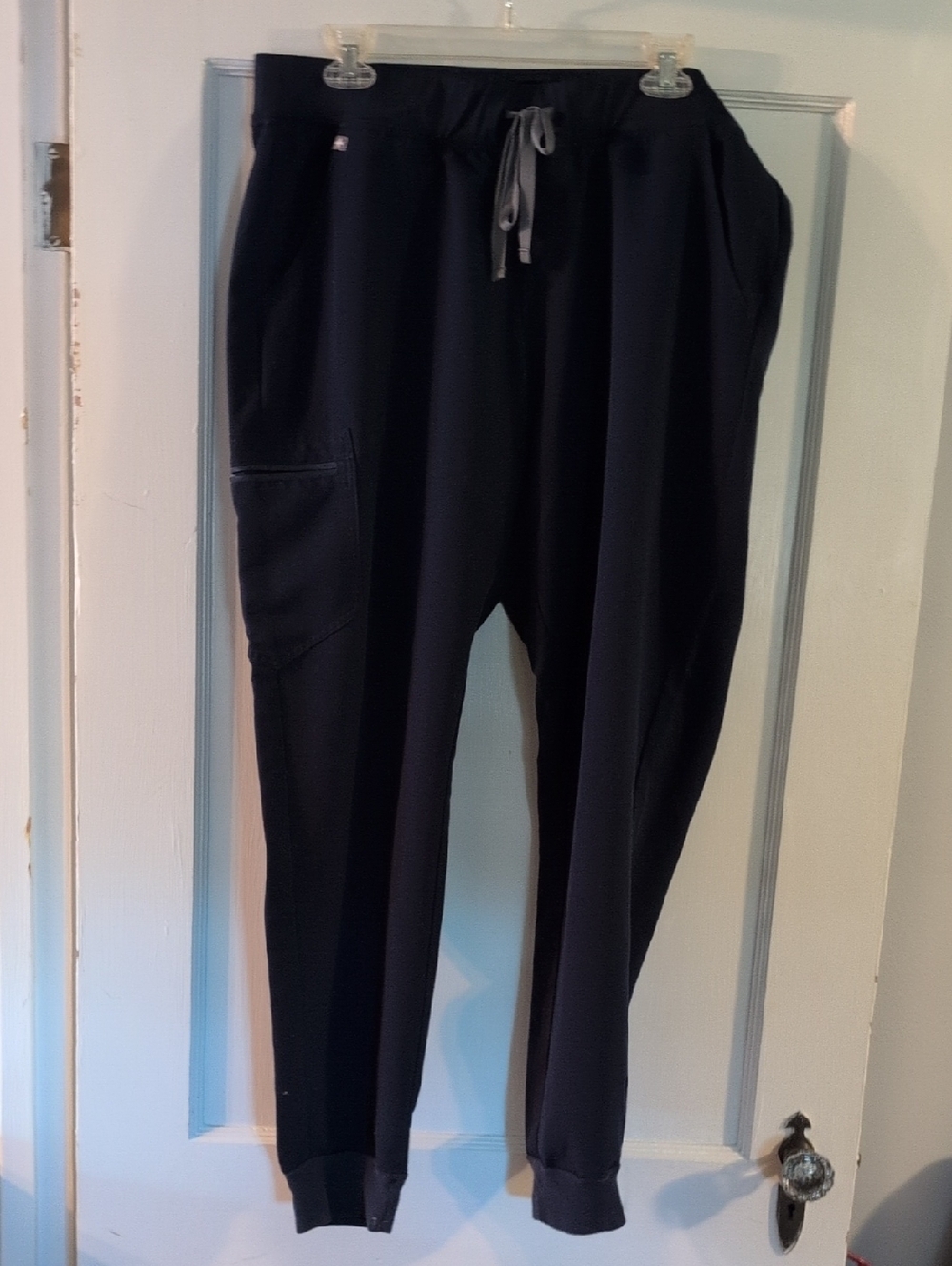 Figs Navy Women's Scrub Pants with Drawstring
